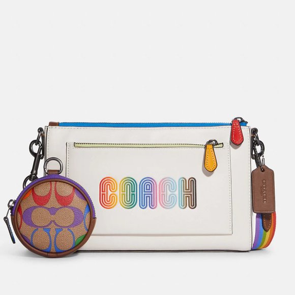🌈 Coach Holden Crossbody With Rainbow Coin Case *Special Edition* ❤️ - Picture 2 of 14